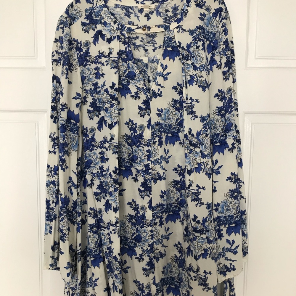 Blue floral dress